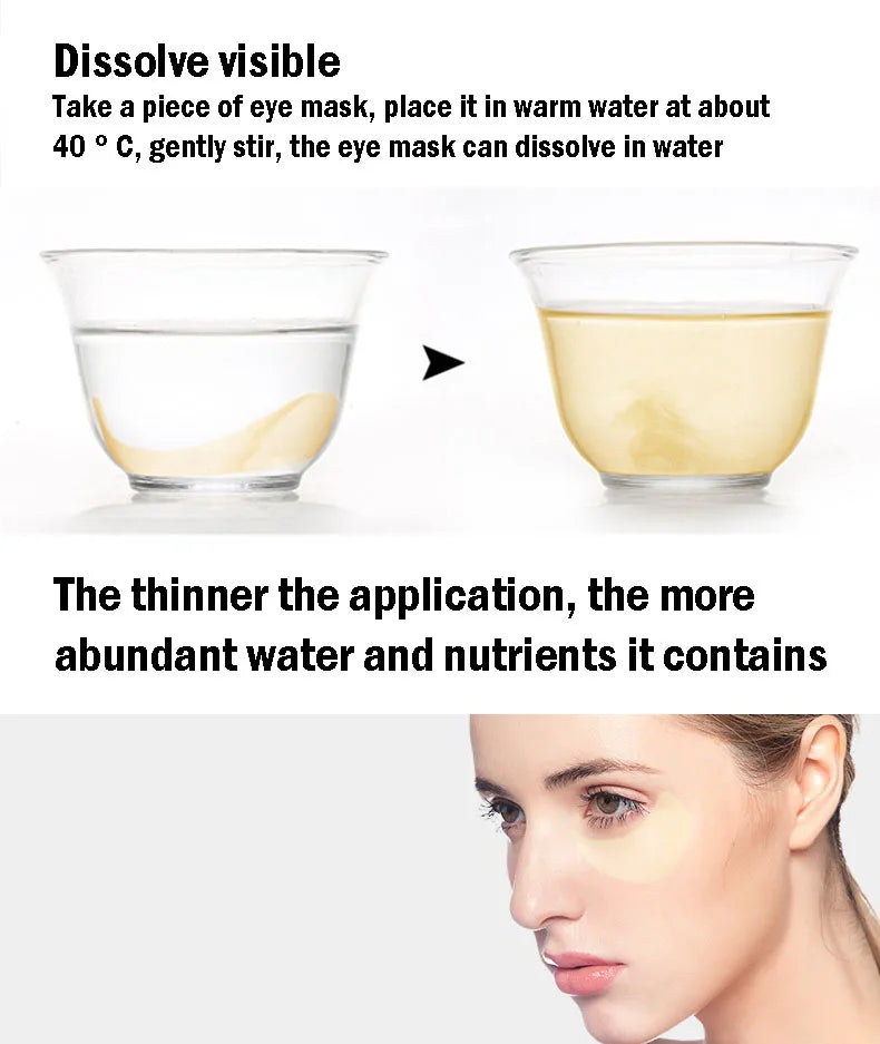 60pcs/box Seaweed Gold Collagen Eye Mask Anti Dark Circles Removal Eyes Bags Moisturizing Anti-aging Eye Patches Eyes Gel Mask