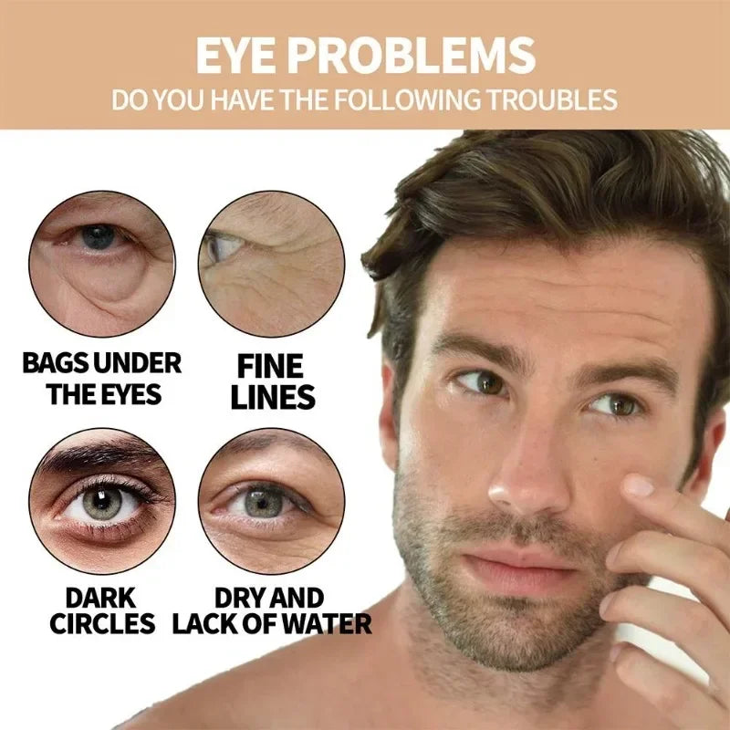Men's Retinol Eye Cream Eye Bag Firming Lifting Cream Lightening Dark Circles Eye Skin Instant Repair Serum Stick Skincare