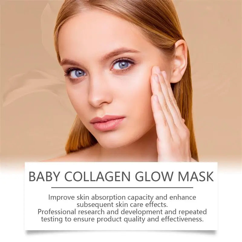 T3 Collagen Mask Peel Off Glowing Mask Lifting Firming Fade Fine Line Increase Elasticity Anti-Wrinkle Brighten Korean Skin Care