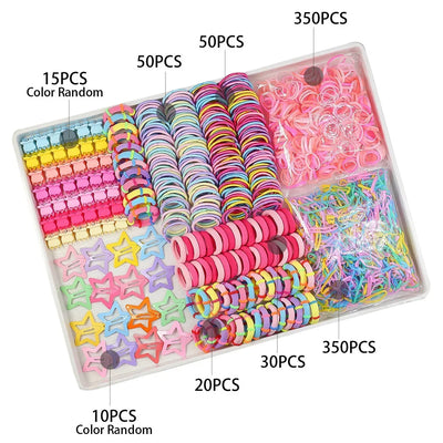 Girls Colorful Hair Bands Set Nylon Elastic Rubber Band Satin Scrunchies Children Ponytail Holder Kids Hair Accessories