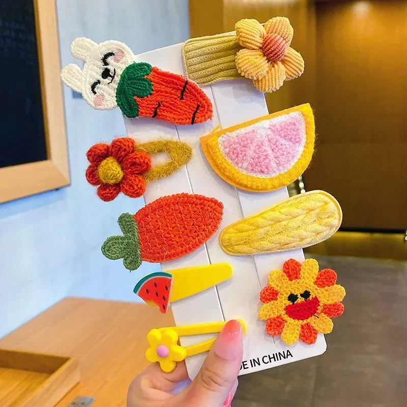 Coffee Warm Cute Hair Pins Children Girls Kid Hair Clips Barrettes Cartoon Princess Accessories Hair Clip Headwear Styling Tools