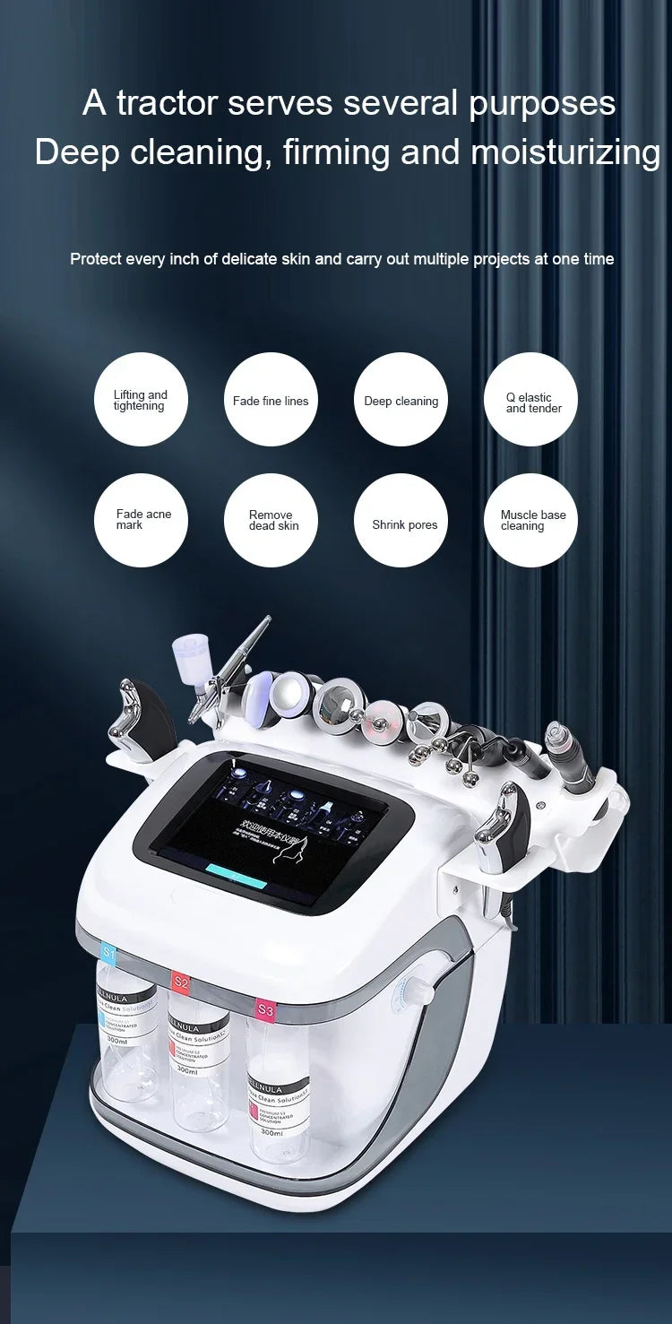 Hot Selling! 10IN1 Water Oxygen Jet Peel Hydro Beauty Skin Cleansing facial Machine Facial Machine Water Aqua Peeling for spa