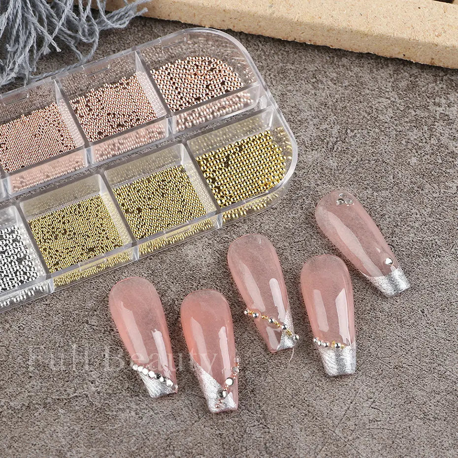 White Pearls Nail Art Rhinestones Half Round Bead Mixed Size Half Round Flatback Pearls For DIY Decoration Nail Bead Stones