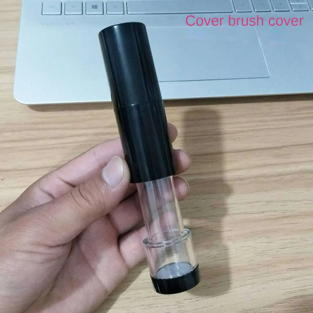 2 in 1 Foundation Brush Makeup Brush Empty Travel Blush with Refillable Loose Powder Bottle Jar Makeup Beauty Tools