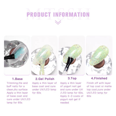 Mtssii 6ml Nail Gel Jelly Eggshell Gel Nail Polish Transparent Gel Soak Off Nail Art Gel UV LED Varnish