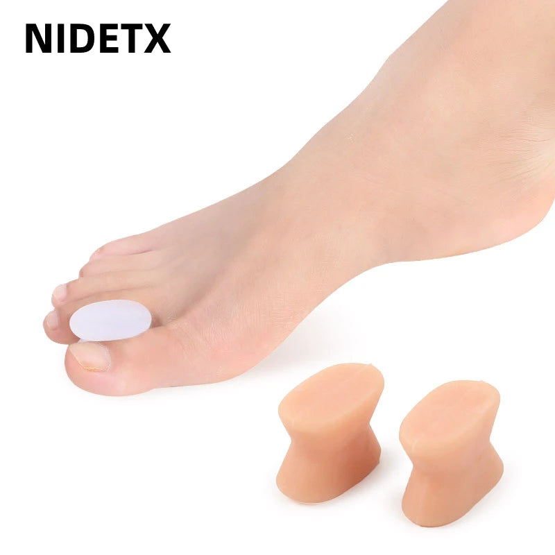 2Pcs=1Pair Gel Toe Separator Foot Care Tool Silicone Big Toe Bunion Straightener Valgus Hallux Bunion Protector Corrector