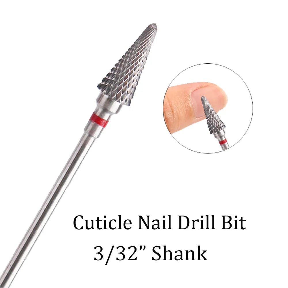 1pc Tungsten Carbide Nail Drill Bit Cutter For Manicure Machine Carbide Electric Nail Drill Milling Cutter For Nail Accessories