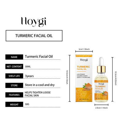 Turmeric Facial Essence Oil Nourishing Brightening Fade Dark Spot Skin Care Smoothing Firming Glowing Complexion Moisturizing