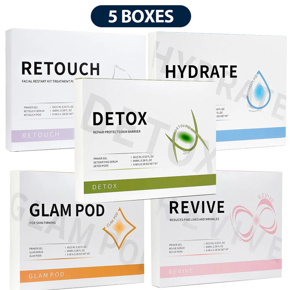 foreverlily 5 pcs CO2 Pods Kit co2 Capsule For Aqua Facial Machine CO2 Gels Bubble Pen Cleaning Facial Beauty Machine Skin Care