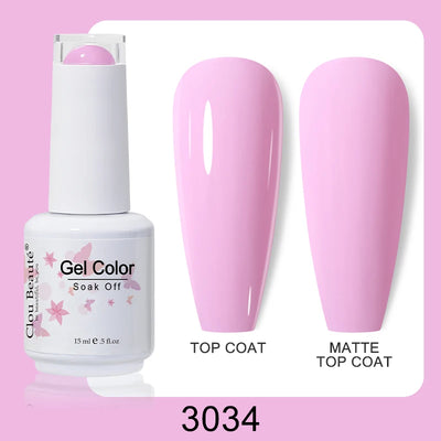 Clou Beaute Nail Gel Polish Kit 15ml Soak Off UVLED Nails Varnish Semi Permanent Nail Art Gels Lacquer Top Base Coat Gel Lacquer