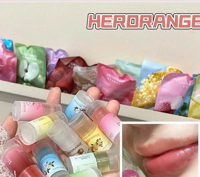 Peach Lychee Fruity Lip Balm Moisturizing Anti-Dry Anti Crack Clear Crystal Lip Balm Lip Care Mini Cute Jelly Lipstick Skin Care