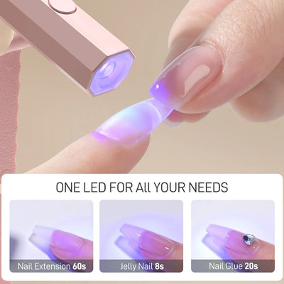 Timing Display Portable Handheld Mini Nail Lamp Family Quick Dry Flashlight Pen Chargeable Nail Dryer Machine Uv Led Nail Lamp