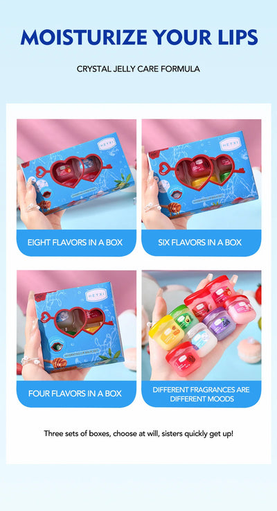 24pcs Fruit Flavored Lip Balm Set Natural Moisturizing Hydrating Non-sticky Winter Anti-Cracked Lip Balm Lips Skin Care