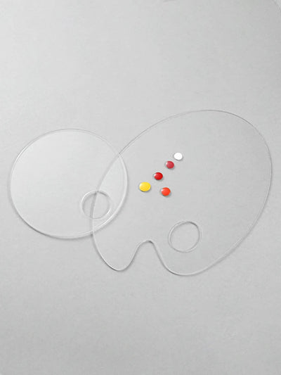 Liquid Foundation Palette Transparent Acrylic Palette Mixing Stick Makeup Painting Nail Polish Mixing Tool Palette Coloring Tool