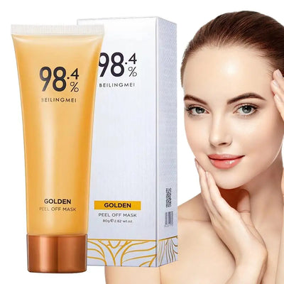 98.4% Gold Foil Peel-Off Mask 24k Gold Foil Peel-Off Masque Firming facial mask for Rough Large Pores for Women face mask