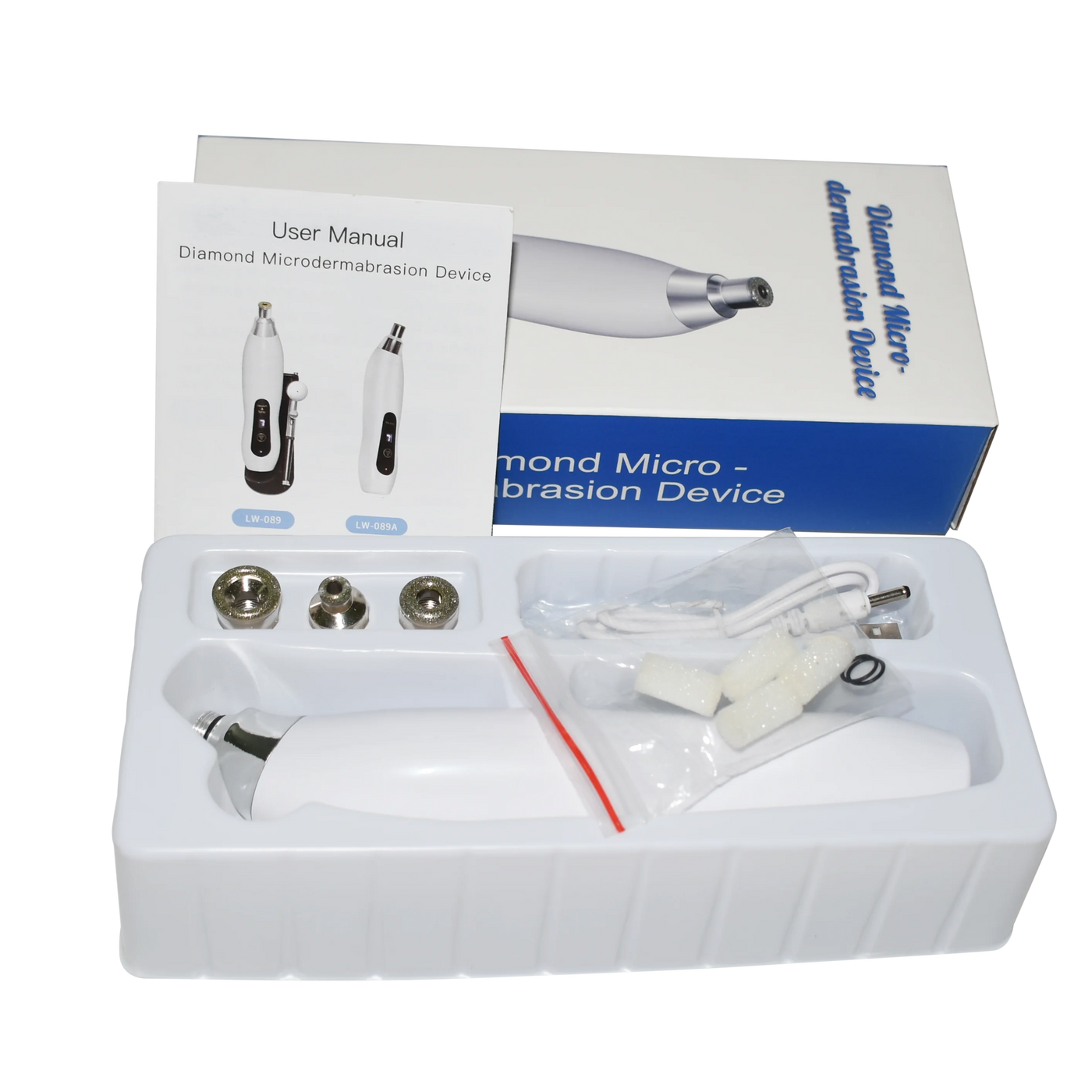 Protable Diamond Microdermabrasion Machine Handheld Blackhead Removal Facial Skin Care Beauty Device for Acne Scars