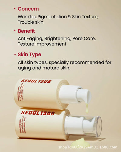 Seoul 1988 Anti-Aging Trio: 4% Retinal Eye Cream + 2% Retinal Serum w/ Black Ginseng for Wrinkles & Brightening,Korean Skincare