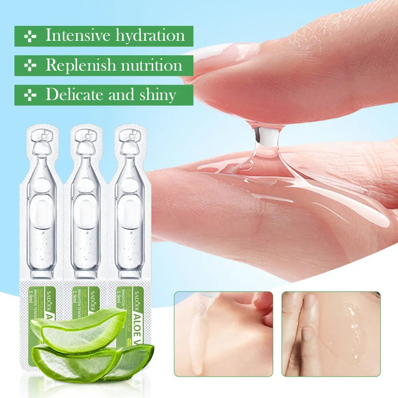 SADOER Aloe Vera Anti Aging Face Serum Moisturizing Brightening Firming Hydrating Facial Essence Beauty Face Skin Care Products