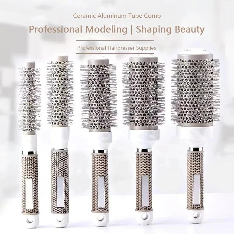 Professional Salon Hair Styling Hairbrus Women's Round Curly Hair Comb Wet and Dry Dual Use Hairdressing Combs Rollers Tools
