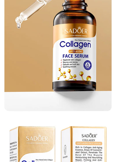 1/3/5pcs SADOER Collagen Face Serum skincare Facial Essence Liquid Anti-aging Moisturizing Nourishing Facial Serum Skin Care