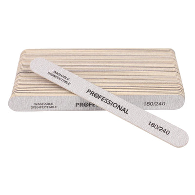 10pcs Nail File 100/180 Wooden Nail Buffer Professional Sandpaper Nail Gel Polish Files Strong Thick Grey Sanding Manicure Tools
