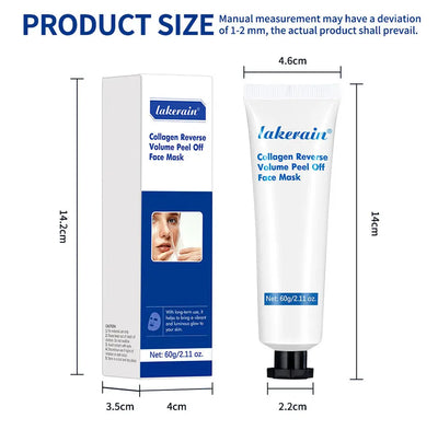 60gCollagen Peel Off Face Mask Pore Shrinking Blackhead Removal Oil Control Skin Rejuvenation Moisturizing Brightening Skin Care