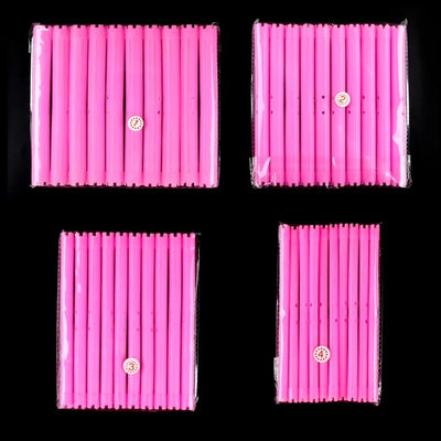30pcs/set 16.5cm Length Hollow Cold Perm Rods with Rubberbands Extra Long Curler Bars Heatless Rollers Hairdresser Tools 1903