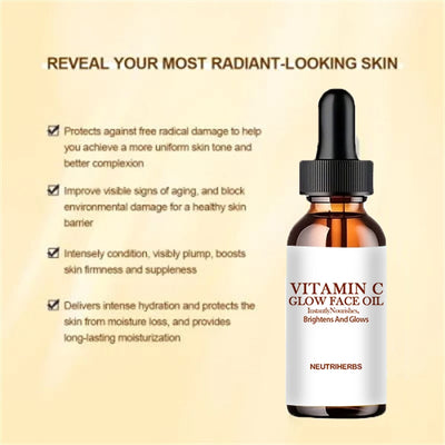 Vitamin C Radiant Oil contains various plant extracts to balance skin tone, moisturize and nourish for a long time, shining and