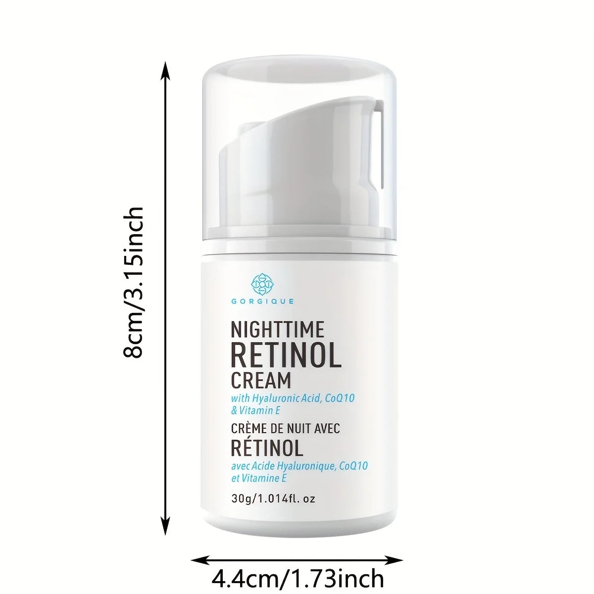 Retinol Nighttime Cream To Help Achieve Younger Looking Skin with Advanced Peptides Panthenol Hyaluronic Acid and Coq10