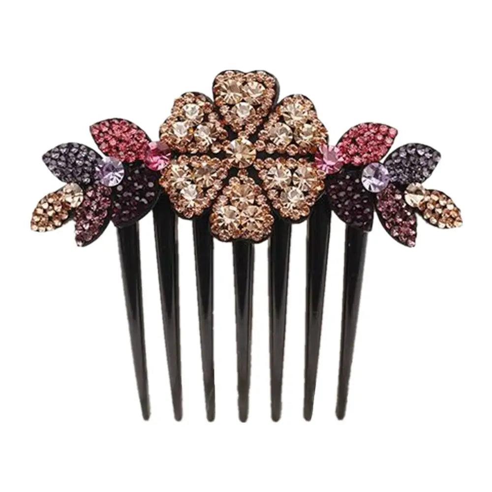 Women Hair Comb Rhinestone Crystal Hair Clips Hairpins Lady Bride Wedding Party Headdress Headwear Elegant Hair Accessories