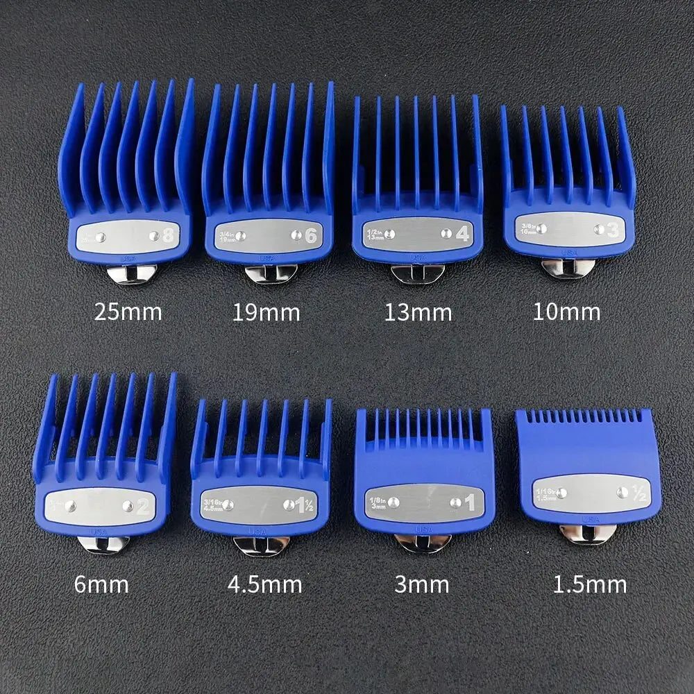 8pcs/set Professional Barber Hair Clipper Guide Combs For Wahl Trimmer Attachment Hair Cutting Limited Comb Salon Haircut Tools