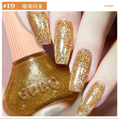 45 Colors Nail Polish Oil-based Nails Polish No-bake Quick Dry Non-tear Small Glitter Nail Gel Transparent Red Nail Art