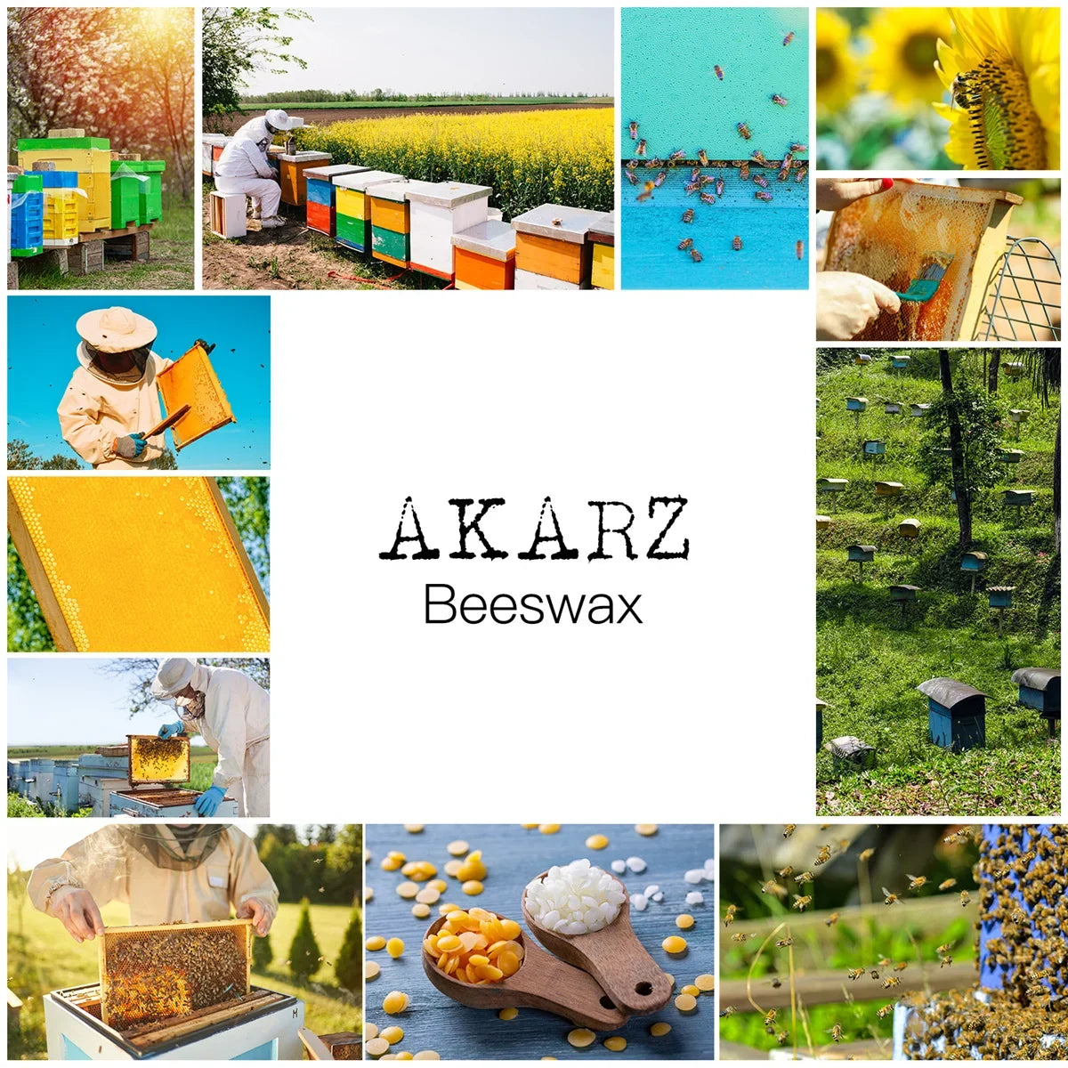 AKARZ 100% Organic Natural Pure Yellow Beeswax Pellet Honey Cosmetic Grade Lipstick Soap Skin Care DIY Raw Material