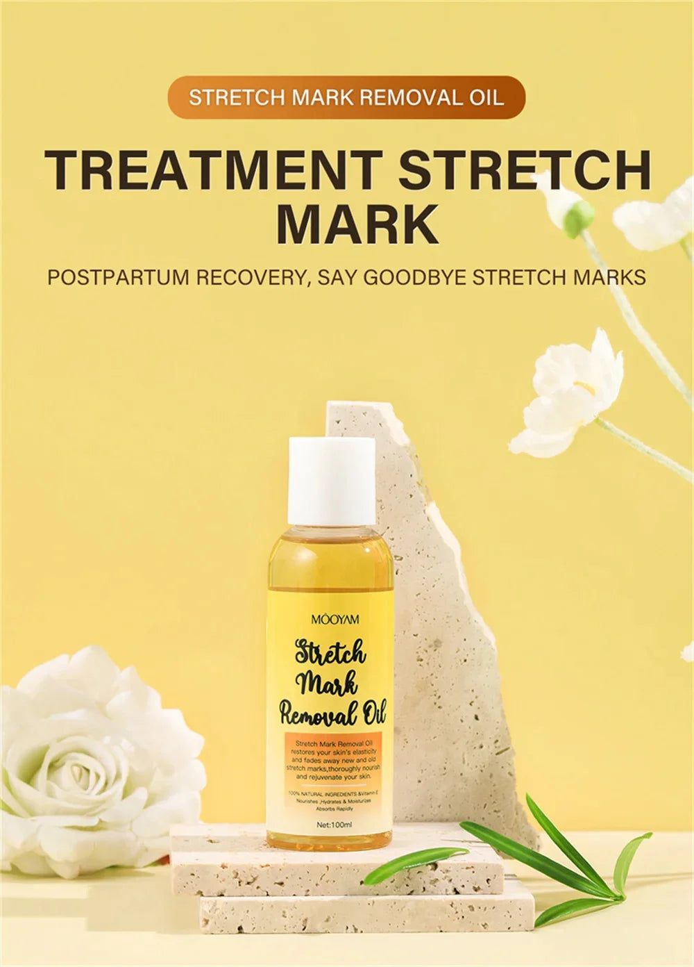 Stretch Mark Removal Oil Removes Postpartum Pregnant Women Scar Repair Obesity Stretch Mark Anti-Aging Firming Serum Skin Care