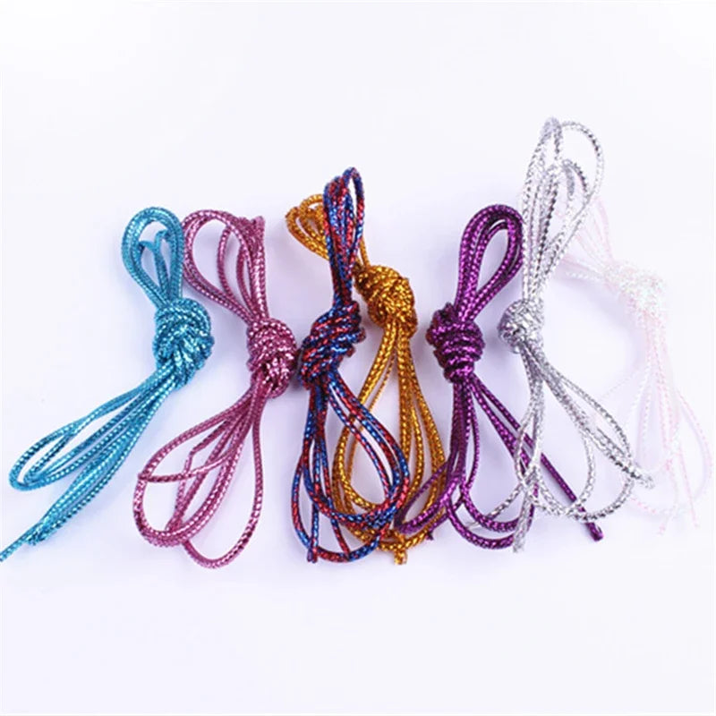 Dreadlock Braids Hair Accessories Silver Gold Braiding Hair Deco Styling Shimmer Stretchable African Braid Braided Elastic Cord