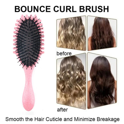 Curls Define Styling Brush Tangled Boar Bristle Hair Comb Boar Bristle Detangling Hair Brush Shaping Defining Hair Styling Tools
