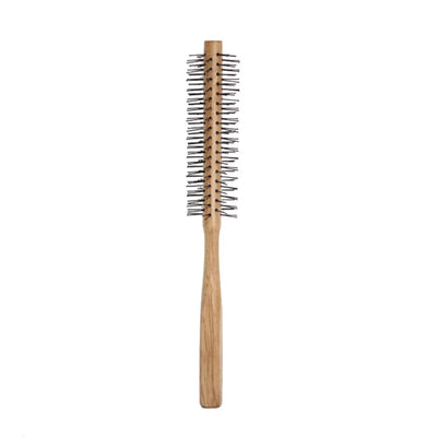Nylon Round Hair Brush Anti-Static Comb Hairdressing Blow Drying Blow Bangs Pear Head Straight Hair Hairdressing Wooden Comb