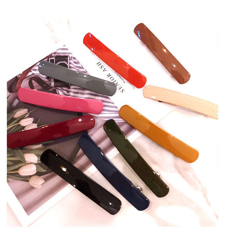 Morandi Color Spring Hair Clip Women Girls Temperament Ponytail Hairpin Korean Colorful Matte Barrettes Hair Styling Accessories