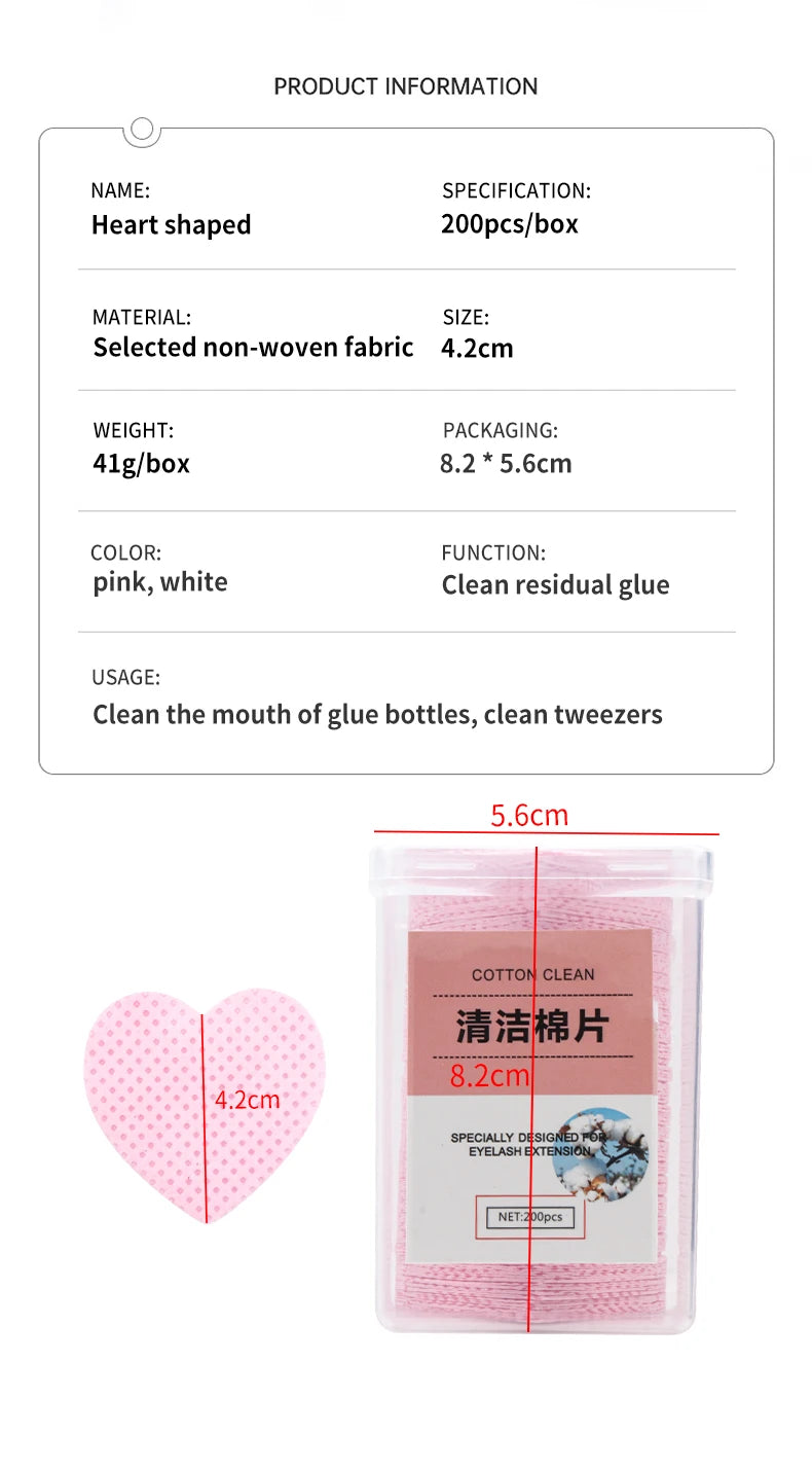200 Pcs Glue Cotton Wipes Lint Free Pads Nail Polish Remove Wipes Cleaning Manicure Tool Gel Polish Removal Pad Paper Wipes