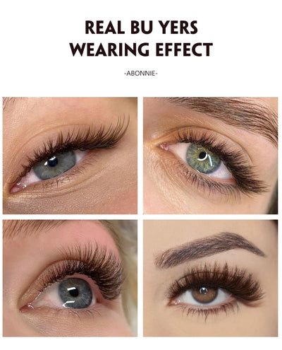 Abonnie Chocolate Dark Brown Individual Eyelash Extension 8-15mm Brown Color False Lashes Mink Eyelash Extension