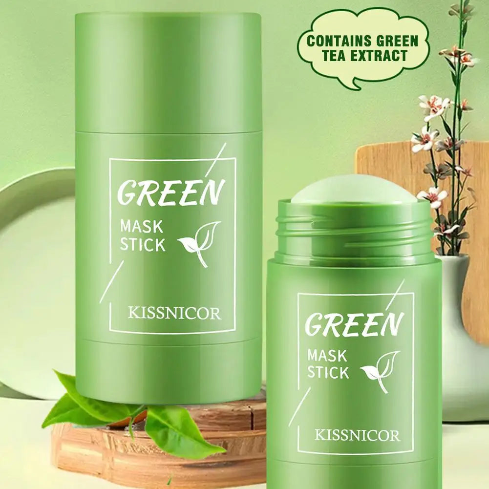 1/10Pcs Green Tea Face Cleansing Mask Stick Shrink pores Blackhead Remover facial Cleansing Moisturizing Mask SkinCare Face Care
