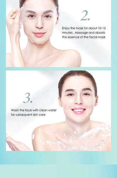 10pcs Hyaluronic Acid Hydrating Facial Mask Sheet Masks for Face Hydrating Shrinking Pores Moisturizing Face Masks Skin Care