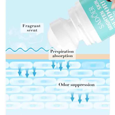SADOER Deodorizing Body Lotion Roll-On Bead Deodorize Armpits Refreshing Body Skin Brightening Underarm Anti Sweating Odor Cream
