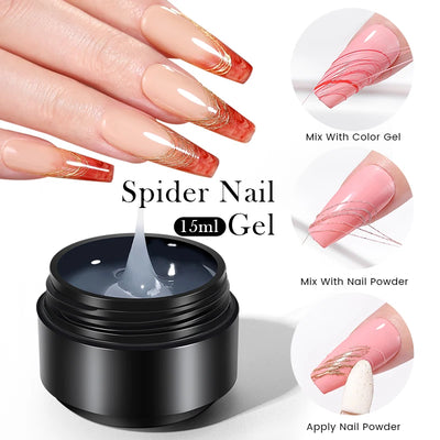 BORN PRETTY 15ml Nude White Non Stick Hand Solid Extension Nail Gel Polish Carving Flower Nail Art Building Constructed UV Gel