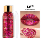 With Smear Spoon Multifunctional Eye Glitter Nail Hair Body Face Glitter Gel Art Flash Loose Sequins Cream Festival Glitter Deco