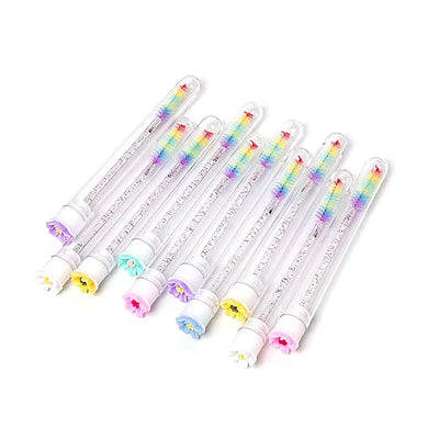 50pcs Reusable Eyebrow Brush Tubes Eyelash Brush Eyelash Mascara Wands Replaceable Dust-proof Rose Bottom Makeup Brush LAUKISS