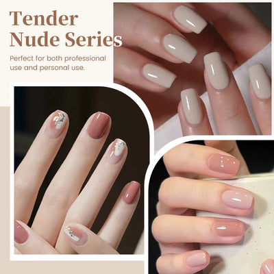 UR SUGAR 7ml Nude Pink Color Nail Gel Polish Semi Permanent Soak Off UV DIY Nail Art Gel Long Lasting Design Manicure Supplies