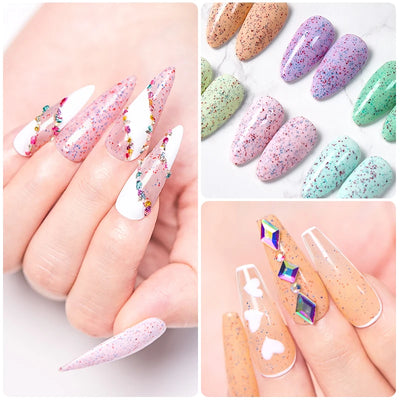 Mtssii 6ml Nail Gel Jelly Eggshell Gel Nail Polish Transparent Gel Soak Off Nail Art Gel UV LED Varnish