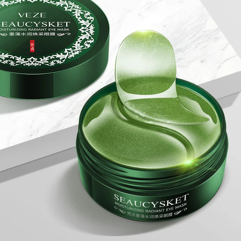 60pcs/box Seaweed Gold Collagen Eye Mask Anti Dark Circles Removal Eyes Bags Moisturizing Anti-aging Eye Patches Eyes Gel Mask