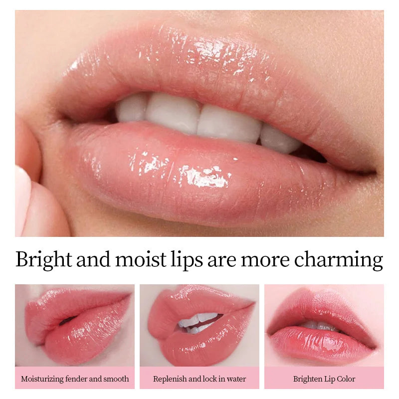 Rose Lip Balm Soft Lasting Nourishment and Moisture for Men and Women Fade Fine Lines Daily Care Lip Balm Clear Beautiful Skin